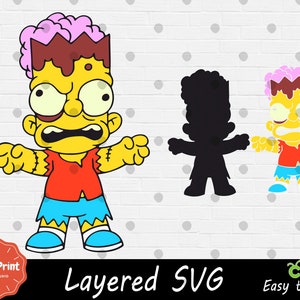 Layered SVG für Cricut Halloween Zombie – Cricut SVG für Fans – SVG-Schnittdatei – Digitaldruck – einfacher Schnitt – hochwertiges PNG