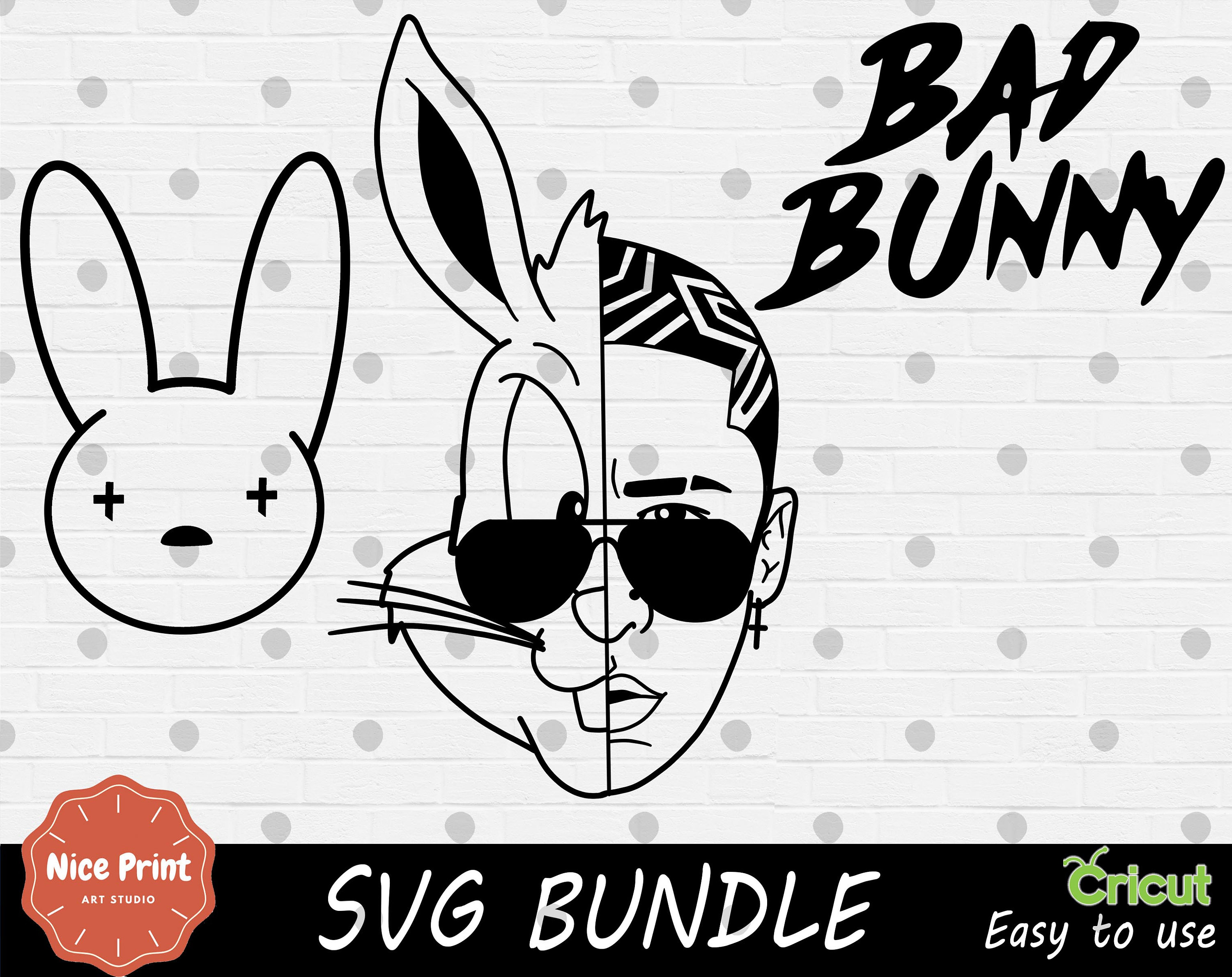 Outline Bad Bunny SVG Bundle Cricut SVG SVG Cut File - Etsy Canada