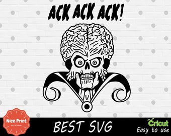 Outline Mars Attacks SVG - Cricut SVG - SVG Cut File - Digital Print - Easy Cut - High Quality - Alien svg