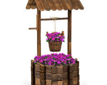 Wooden Wishing Well Etsy