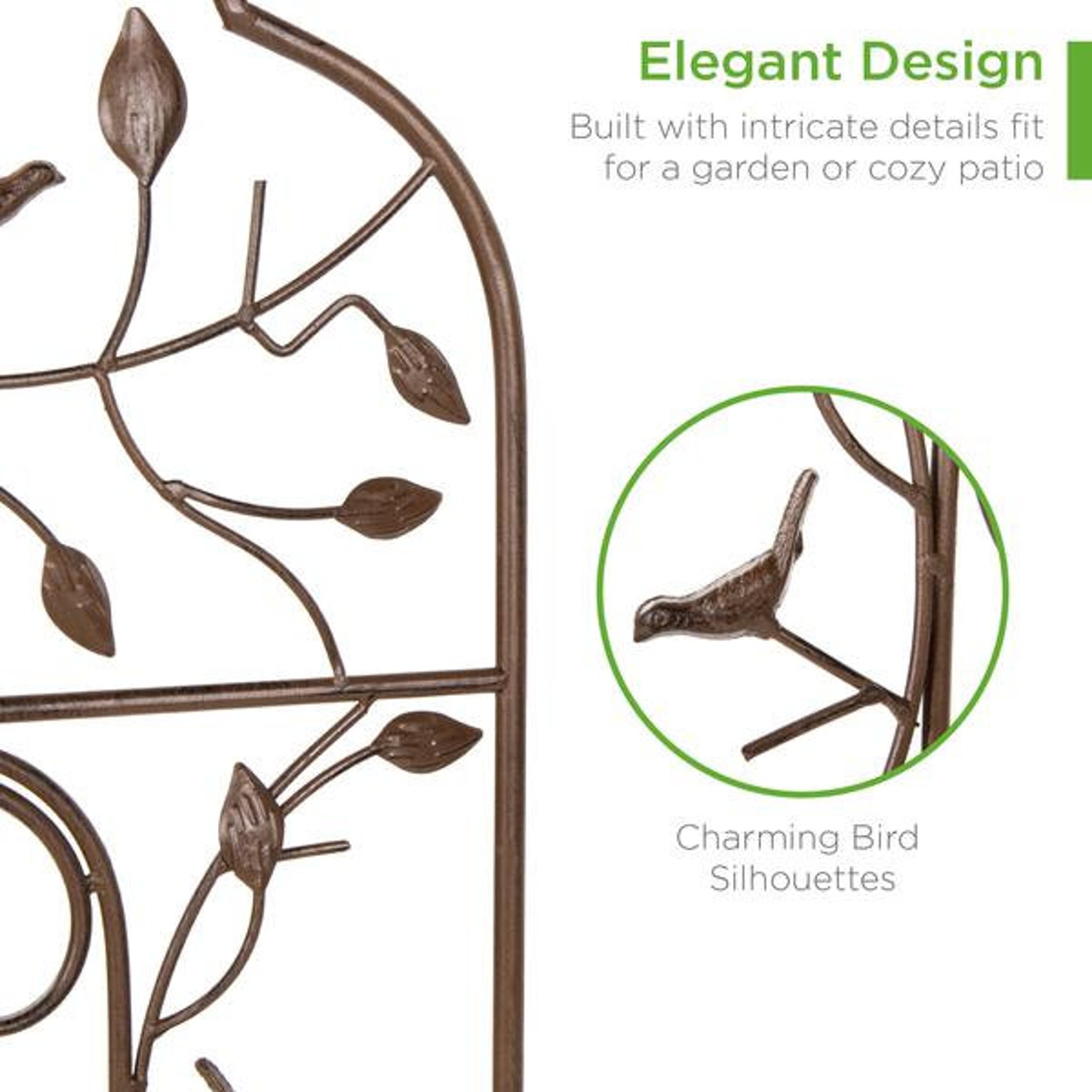 Bronze Iron Arched Garden Trellis Etsy