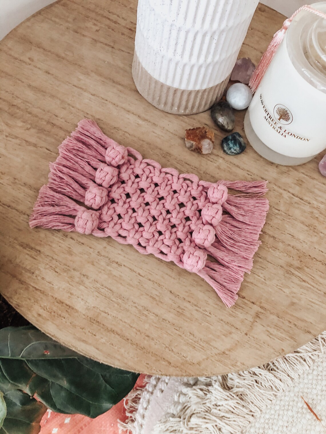 Macrame Coaster / Handmade Coaster / Macrame Square Coaster / Etsy