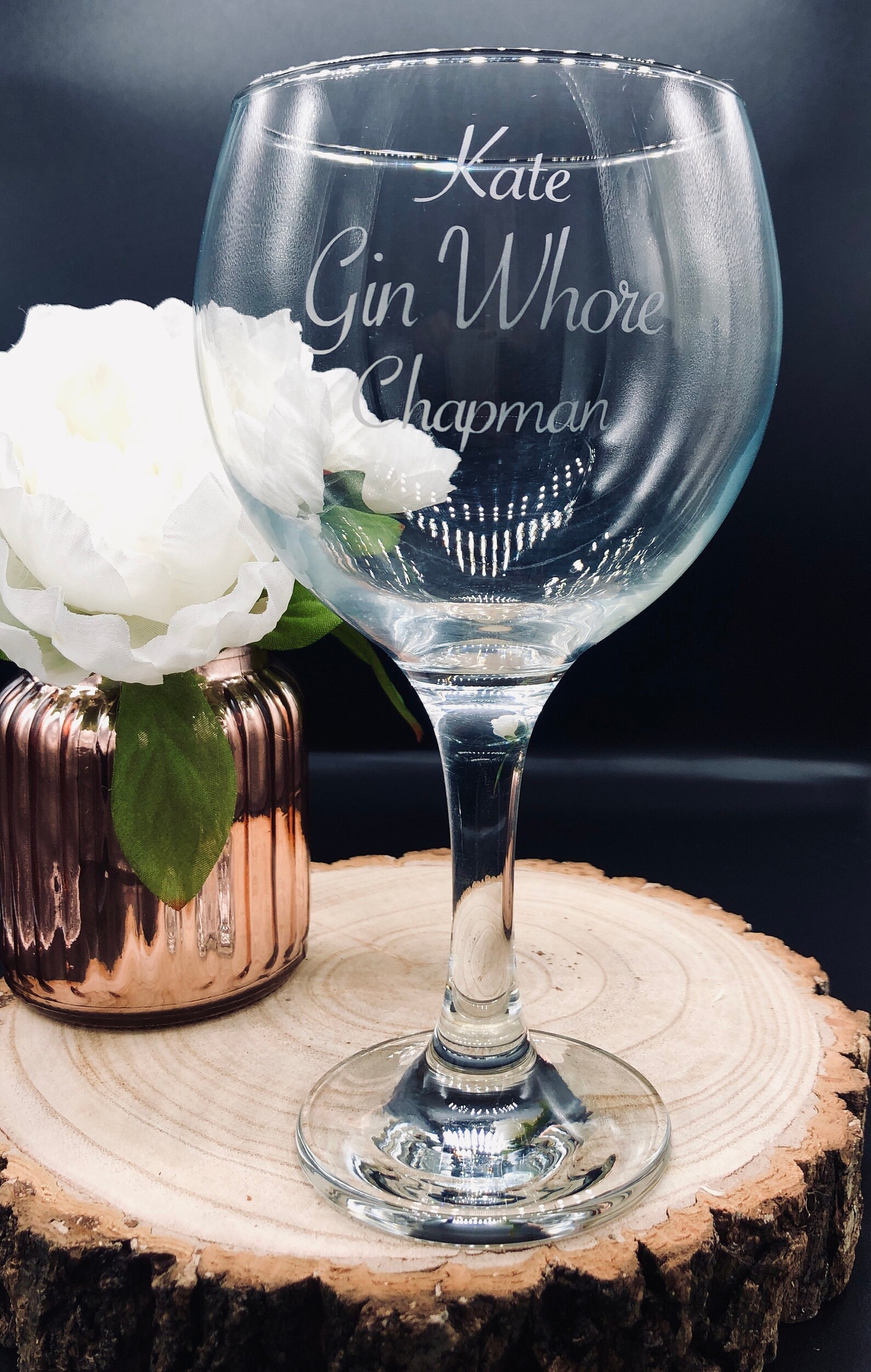 Personalised Gin Whore Glass Funny gift Leaving present Etsy
