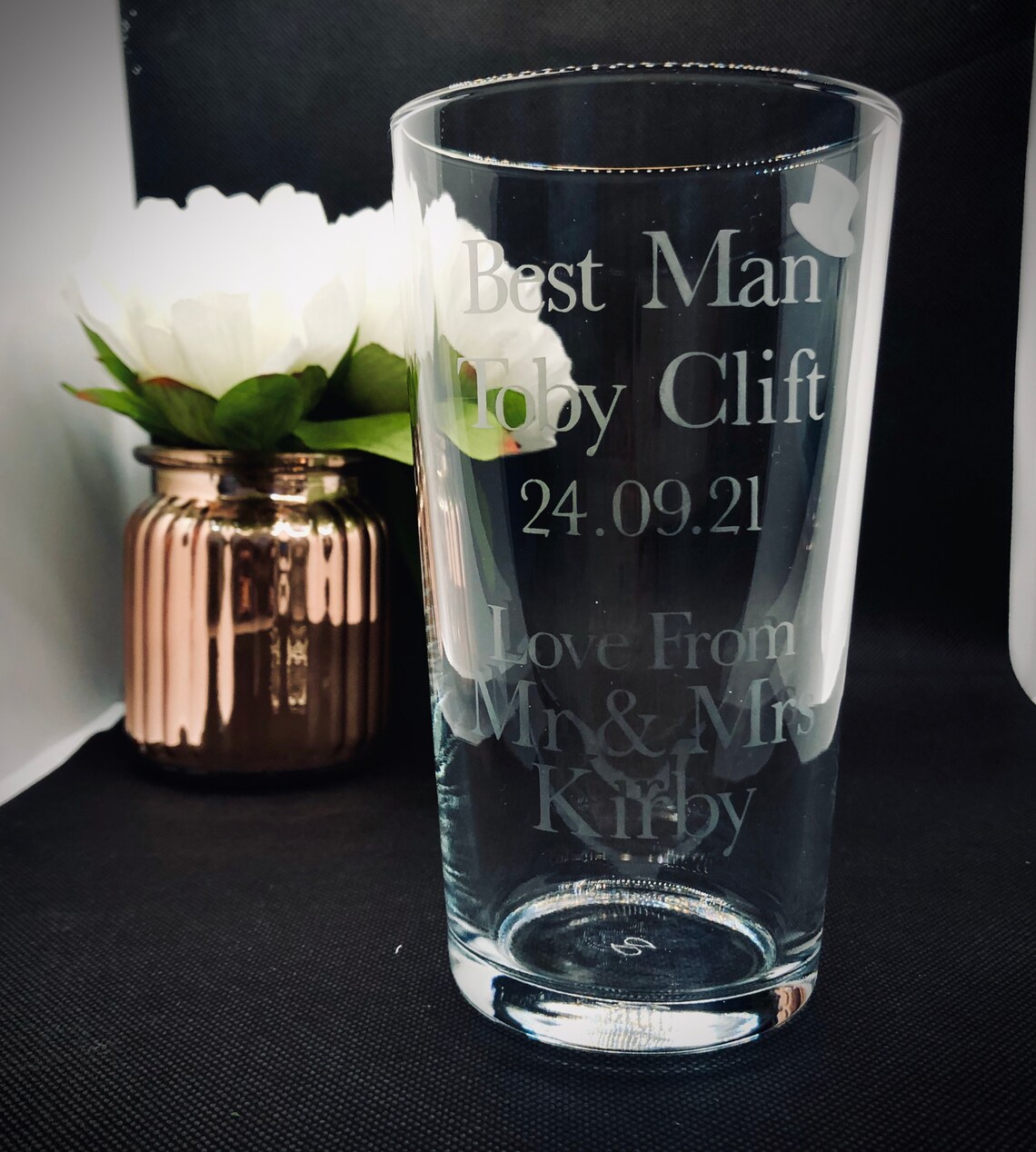 best man beer glass