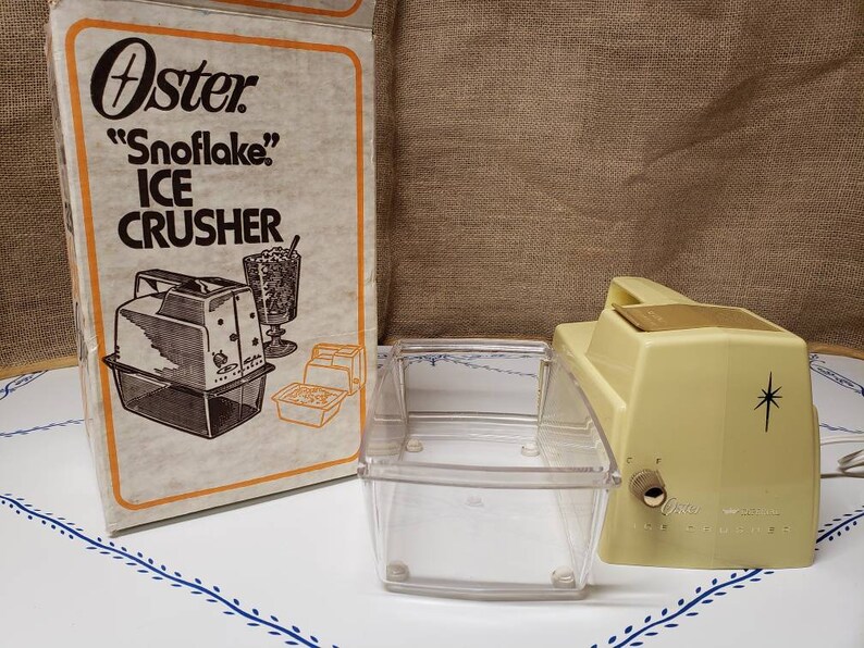 Vintage Oster Snowflake Ice Crusher in Harvest Gold Etsy