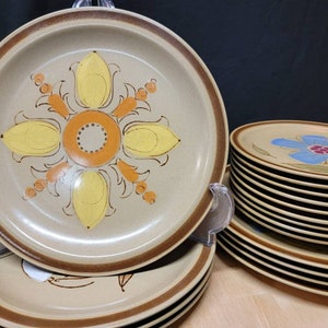 Assorted vintage Hearthside Japanese Ovenproof Stoneware Plates