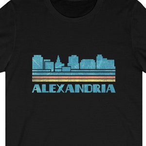 Men's Alexandria Shirt - Retro Alexandria Louisiana Skyline Heart T-Shirt
