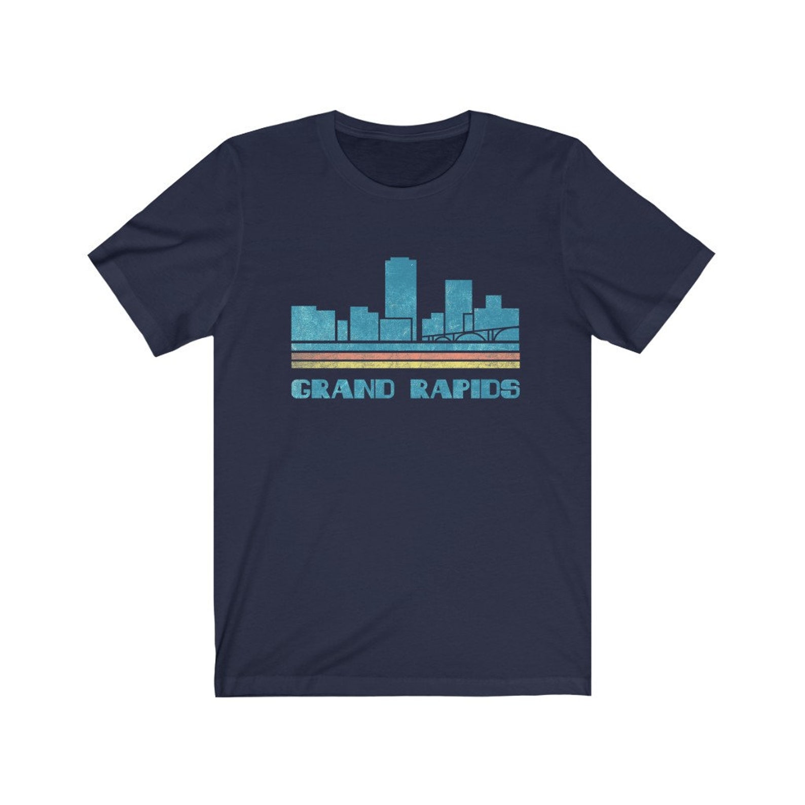 Grand Rapids Shirt Grand Rapids City Michigan MI Skyline Tee Etsy