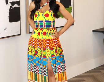 African Print Maxi Dress