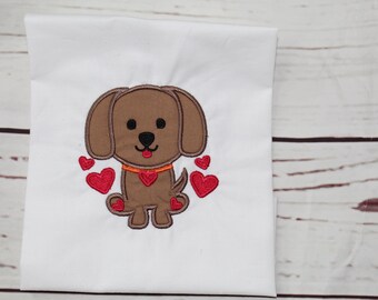 Puppy Birthday Shirt , personalized Applique Birthday shirt, Embroidered shirt