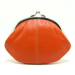 Bolsa Kisslock de couro estilo retrô - várias alternativas de cores