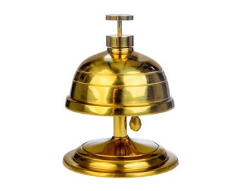 Solid Brass Hand-crafted Small Hotel Reception Desk Bell