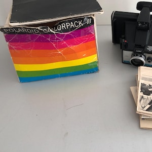 Polaroid Colorpack III Land Camera with its original box and documents