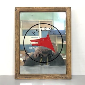 Petrol Ofisi Old Logo Wall Mirror, 1950s, Turkey