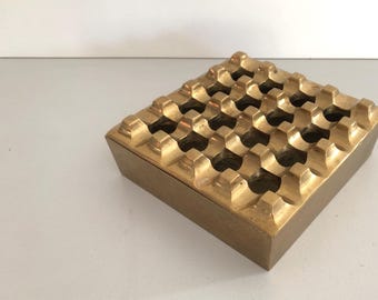 逸品 ULTIMA9 真鍮 灰皿 ミッドセンチュリー オブジェ