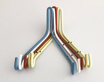 Mid-century Design Blue/Red/Yellow/White Clothes Hooks, 1950s