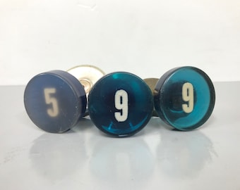 Lovely Blue Acrylic 60s Turkish Apartment Door Knobs