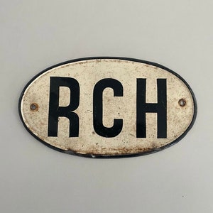 Placa de matrícula de automóvel de metal antigo RCH do Chile