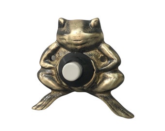 Frog Brass Doorbell with antique finish