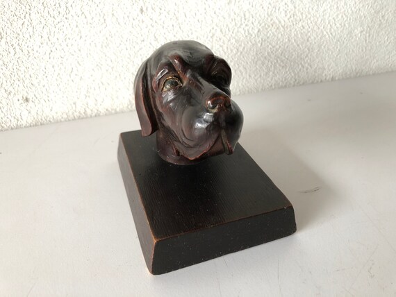 アンティーク　木製　犬の置物　イタリア製 アンティーク 木製 犬の置物 イタリア製 ビンテージ真鍮製犬置物 犬
