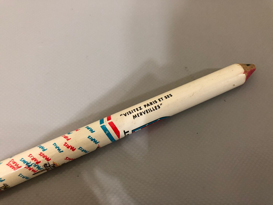 Paris Long Souvenir Pencil Etsy