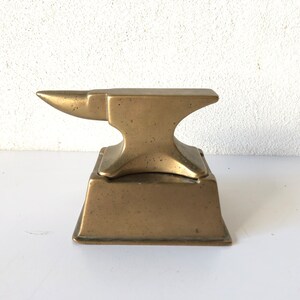 Italian Brass Miniature Heavy 2 piece Blacksmith Anvil
