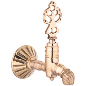 Hand-crafted Gold finish Brass Ottoman Faucet