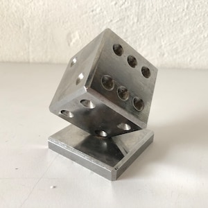 Mid-Century Modern Dice Sculpture, Luxury Office Desk Decor