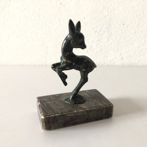 Lovely Bronze Deer with Marble base