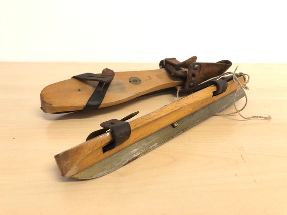 アンティーク オランダ ヒンデローペン 昔のスケート靴