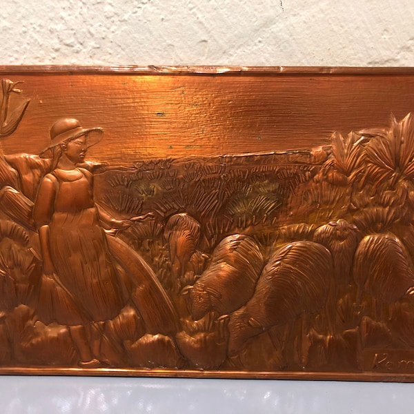 Embossed Copper Art Etsy