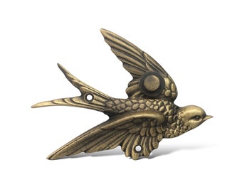 Swallow Brass Doorbell with antique finish