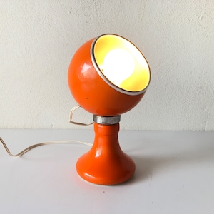 Pop Art Rare Orange Desk Lamp, 2 piece with Magnet, 1970s, Italy