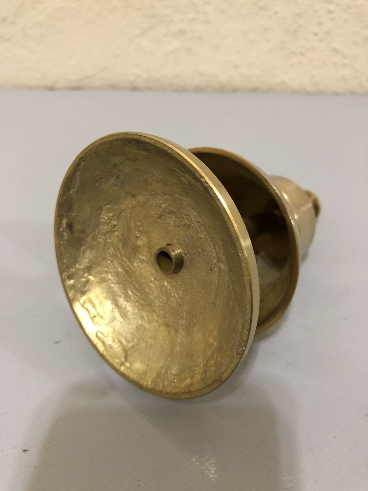 Cloche De Réception En Laiton Poli - Pour Hôtel, Bar, Comptoir (Diam. 12 Cm, H. 11 Cm)