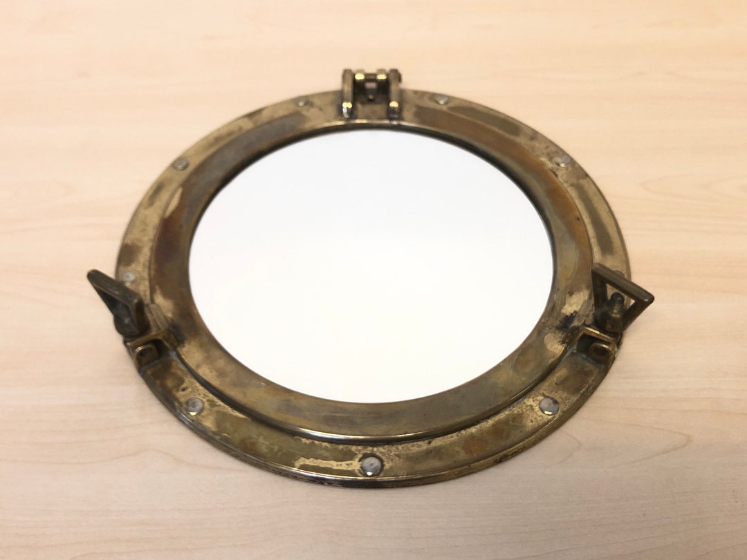 Midcentury Brass Porthole Mirror, 1950s, the Netherlands Etsy
