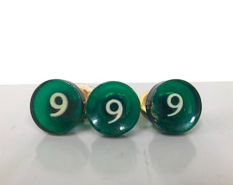 Beautiful Green Acrylic 60s Turkish Apartment Door Knobs