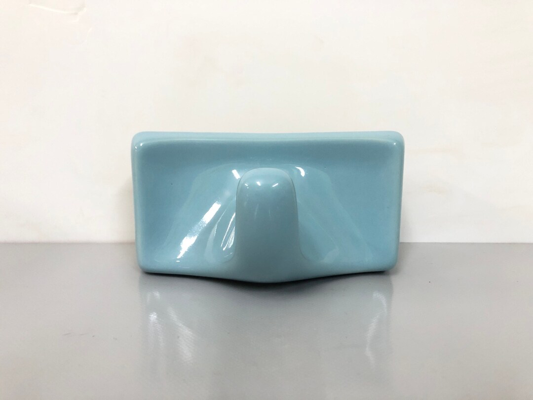 80s Turkish Baby Blue Ceramic Robe Hook - Etsy