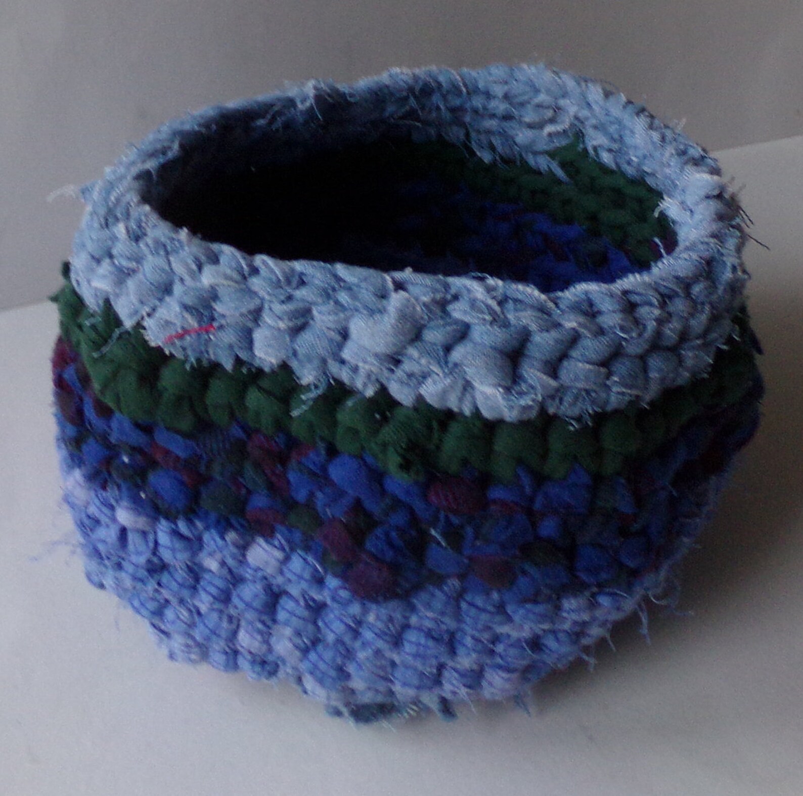 Handmade Rag Basket Crocheted With Recycled Fabric & Clothing Etsy