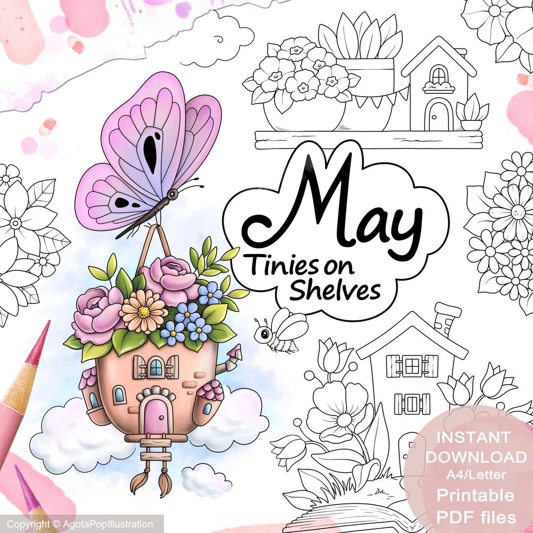 Tinies on Shelves MAY Colouring - Il 1080xN.5952066554 I96a 
