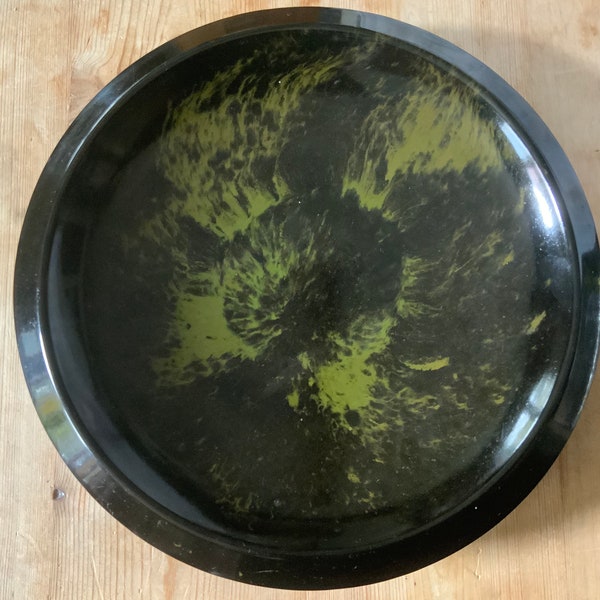 Rare Green Mottled Bakelite Dish by Linsdenware