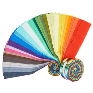 Kona Quilting Cotton Solids Jelly Roll New Colours 2019 2.5" Strips Precuts By Robert Kaufman