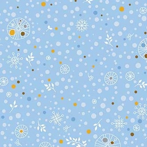 Blue  Segments Fabric ~ Winter Days by Lisa Glanz for Michael Miller, 100% Quilting Cotton