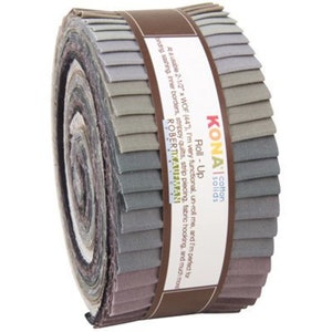 Kona Cotton Fabric Jelly Roll Grey Area Palette By Robert Kaufman