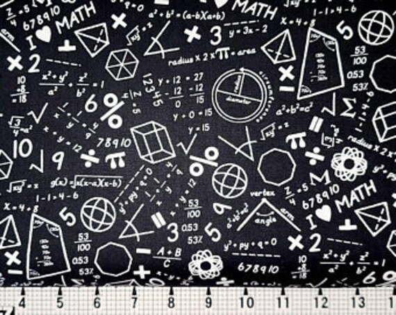 Craft Supplies & Tools Stem Squad Math DC9715 Black by Michael Miller ...