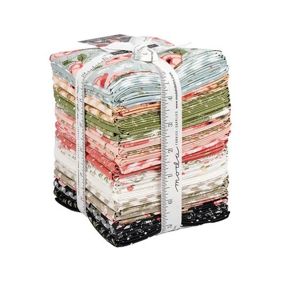 Quilting Cotton Fat Quarter Bundle Fabric Country Rose by Lella