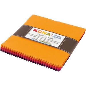 Kona Quilting Cotton Charm Squares Solids Birds Of Paradise Palette Fabric By Robert Kaufman
