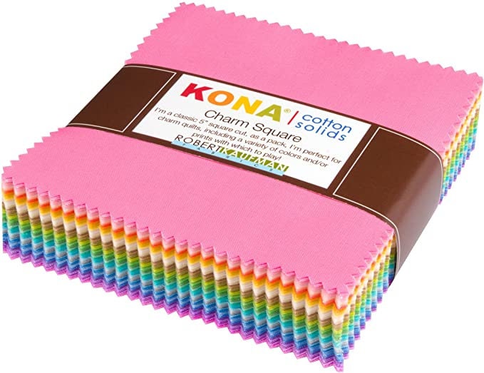 Kona Cotton Solid Pastel 5" Charms 101pc/Bundel CHS-562-101