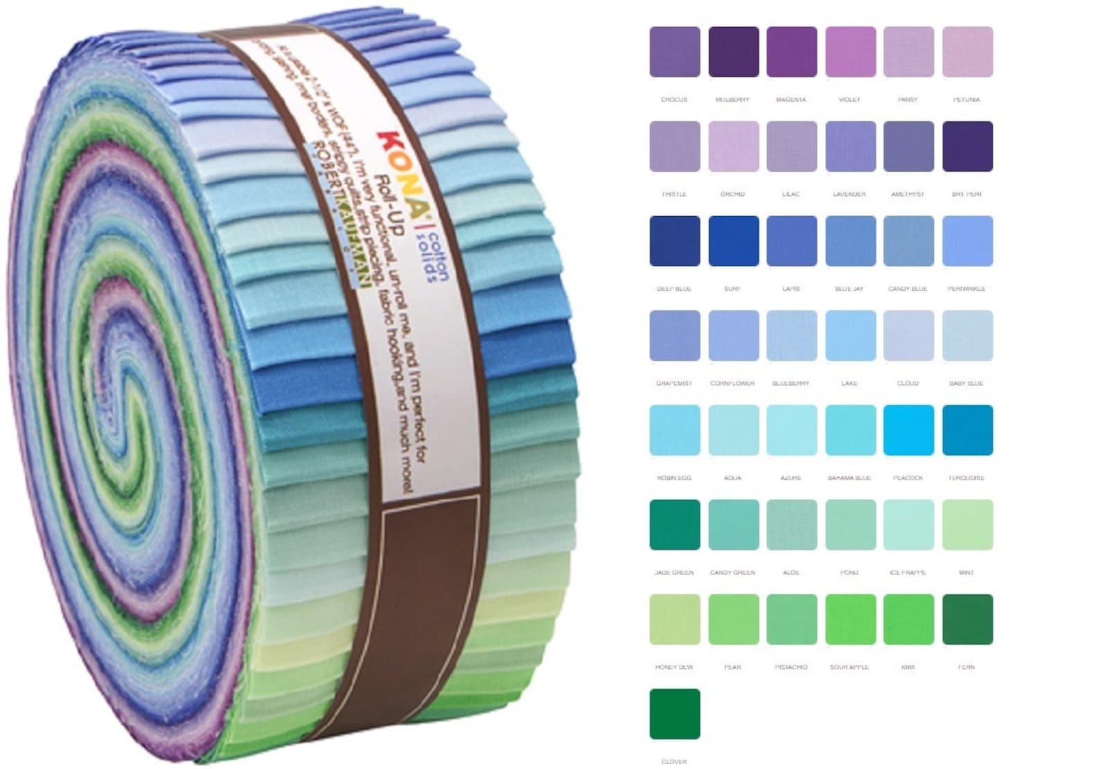 Kona Quilting Cotton Solids Jelly Roll Sunset Palette Etsy