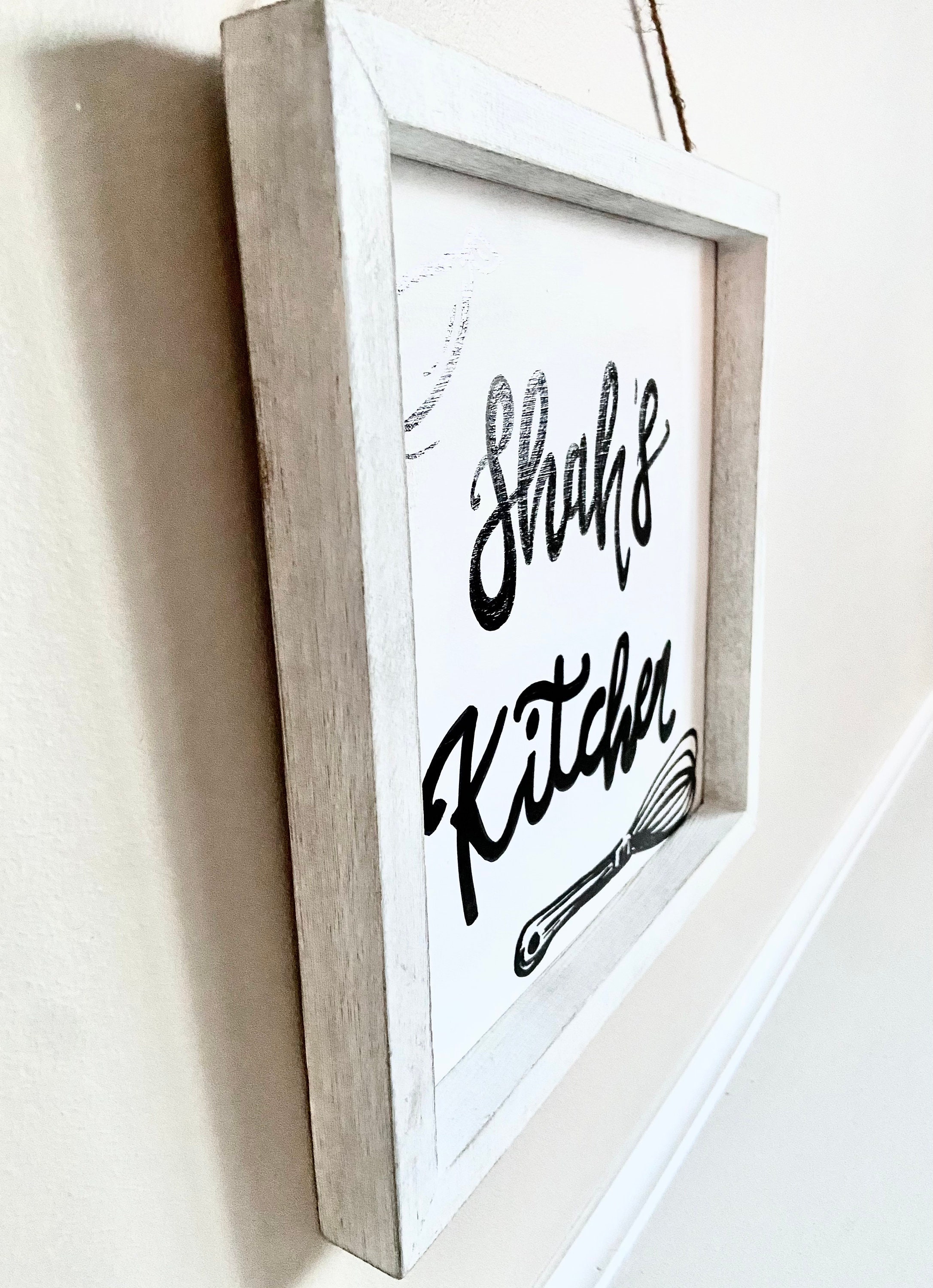 Wooden Kitchen Sign Personalized Name Etsy