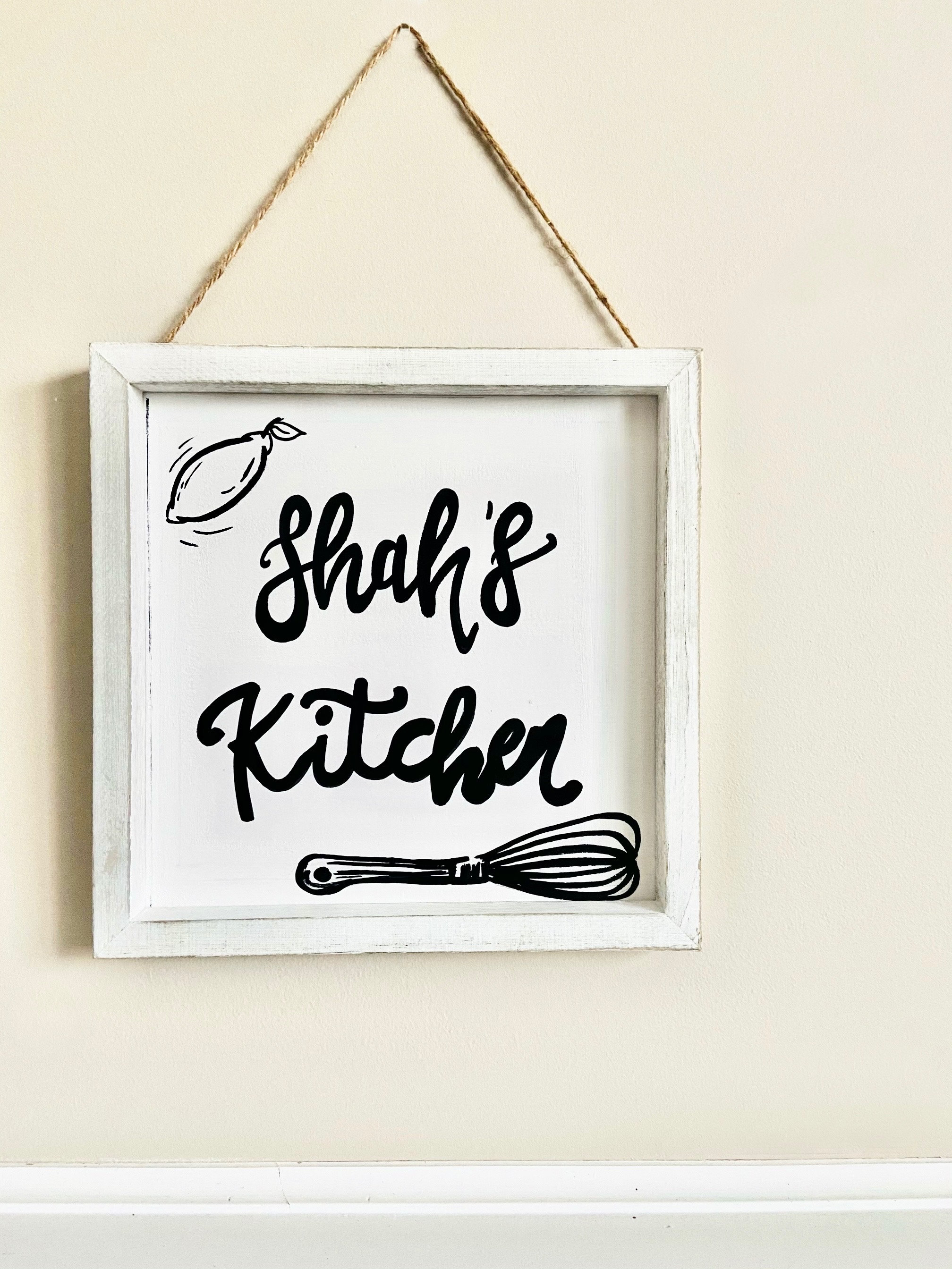 Wooden Kitchen Sign Personalized Name Etsy